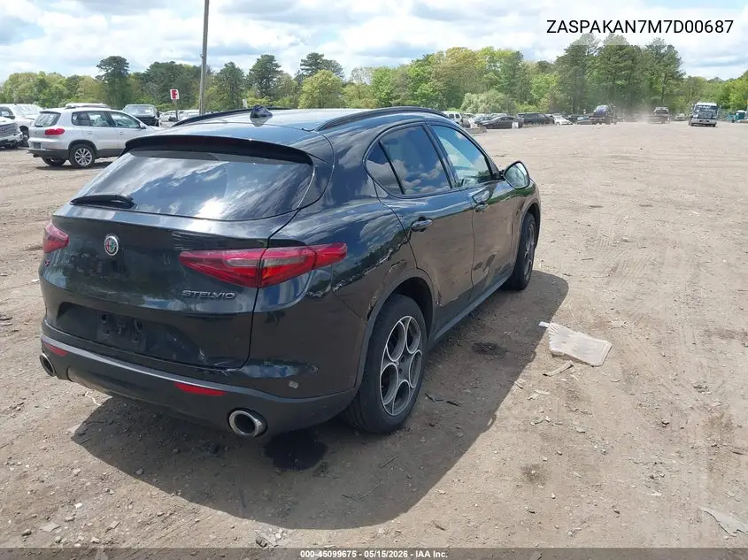 2021 Alfa Romeo Stelvio Awd VIN: ZASPAKAN7M7D00687 Lot: 45099675