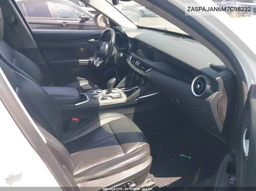 2021 Alfa Romeo Stelvio Rwd VIN: ZASPAJAN6M7C98232 Lot: 45151276