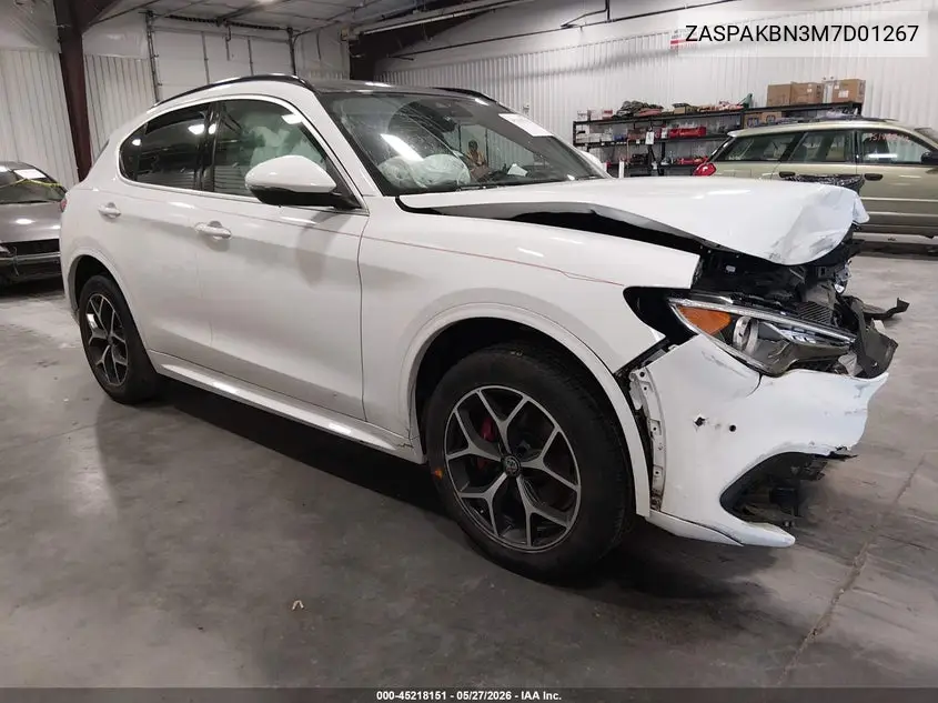2021 Alfa Romeo Stelvio Ti Awd VIN: ZASPAKBN3M7D01267 Lot: 45218151