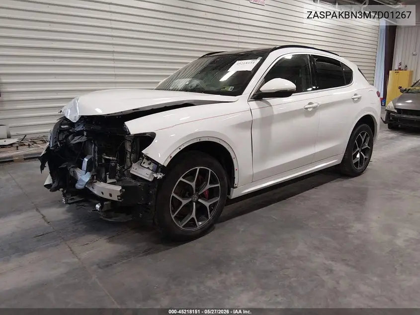 2021 Alfa Romeo Stelvio Ti Awd VIN: ZASPAKBN3M7D01267 Lot: 45218151