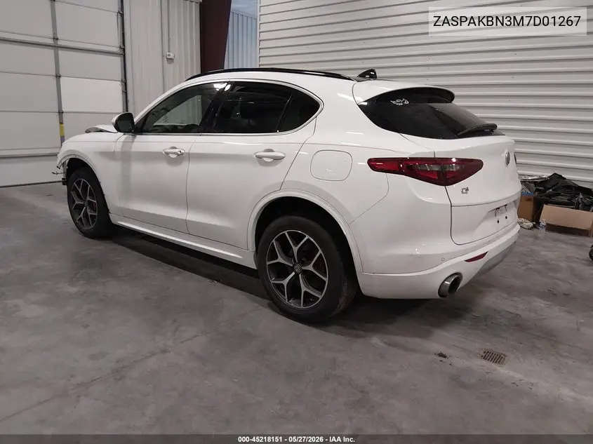 2021 Alfa Romeo Stelvio Ti Awd VIN: ZASPAKBN3M7D01267 Lot: 45218151
