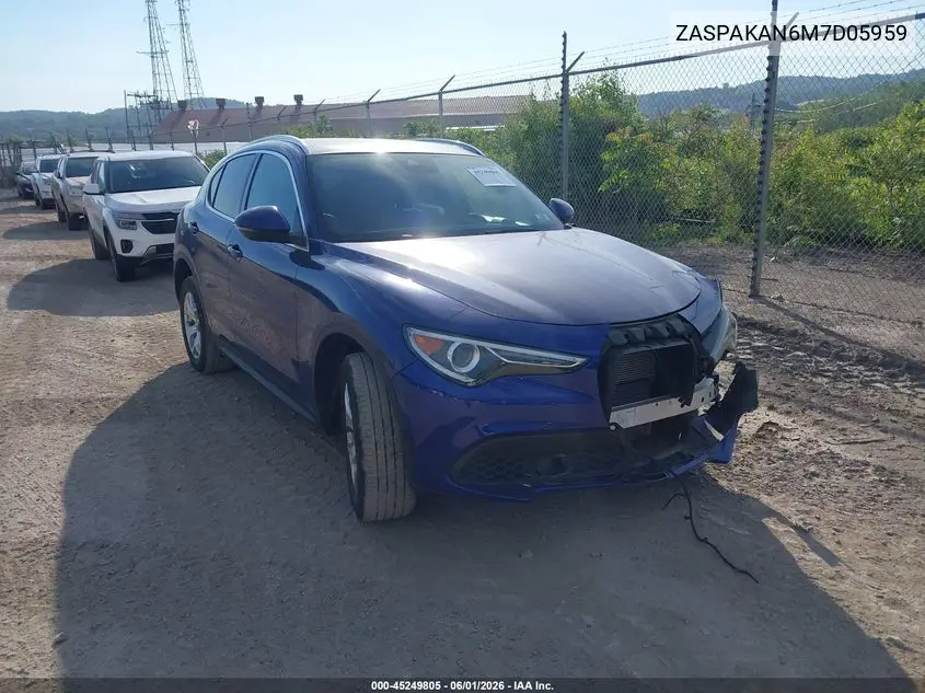 2021 Alfa Romeo Stelvio Awd VIN: ZASPAKAN6M7D05959 Lot: 45249805