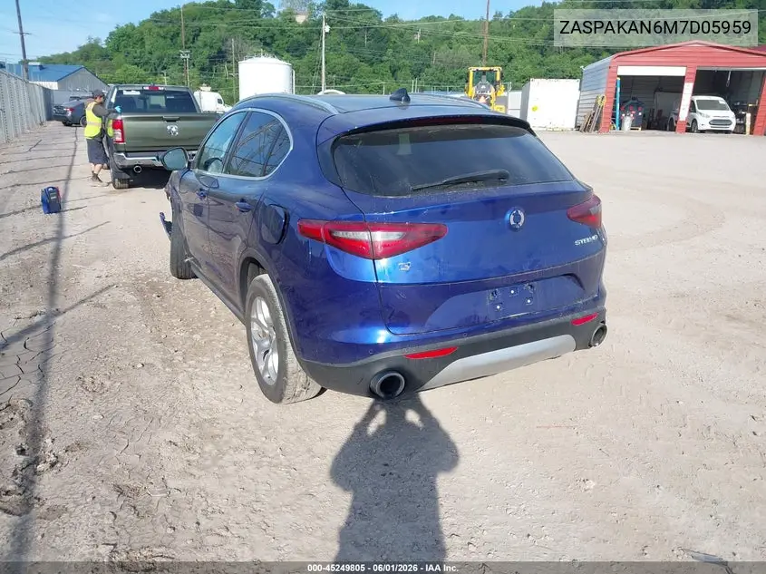 2021 Alfa Romeo Stelvio Awd VIN: ZASPAKAN6M7D05959 Lot: 45249805