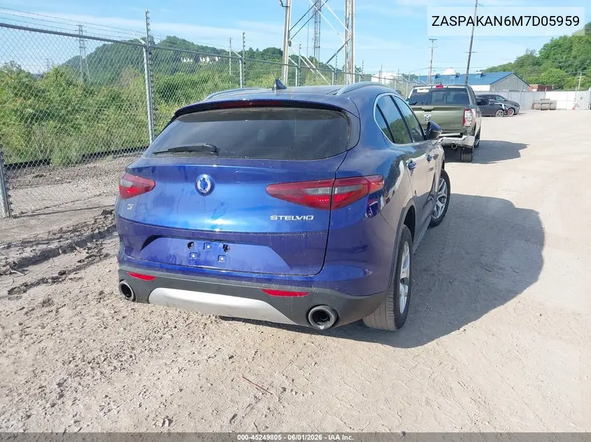 2021 Alfa Romeo Stelvio Awd VIN: ZASPAKAN6M7D05959 Lot: 45249805