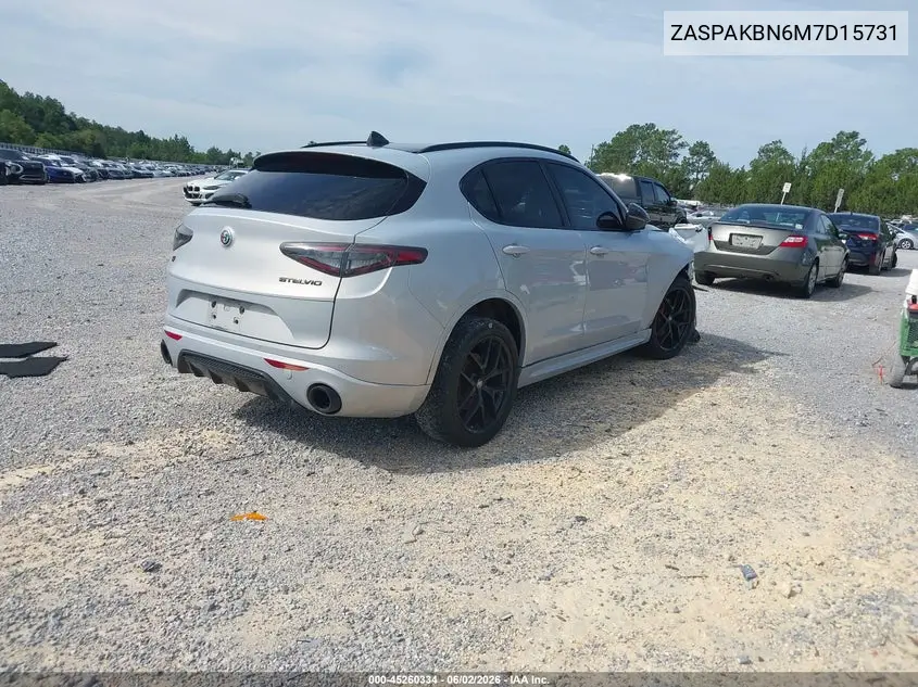 2021 Alfa Romeo Stelvio Ti Sport Awd VIN: ZASPAKBN6M7D15731 Lot: 45260334