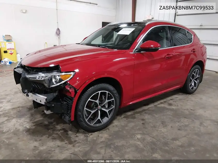 2021 Alfa Romeo Stelvio Ti Awd VIN: ZASPAKBN8M7C99533 Lot: 45313266