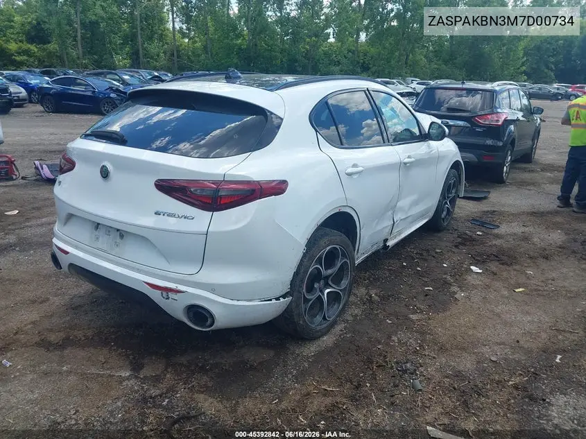 2021 Alfa Romeo Stelvio Ti Sport Awd VIN: ZASPAKBN3M7D00734 Lot: 45392842