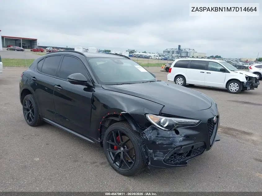 2021 Alfa Romeo Stelvio Ti Awd VIN: ZASPAKBN1M7D14664 Lot: 45470611