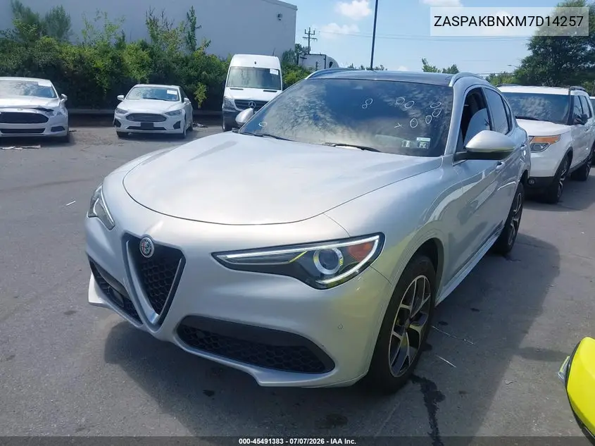 2021 Alfa Romeo Stelvio Ti Awd VIN: ZASPAKBNXM7D14257 Lot: 45491383