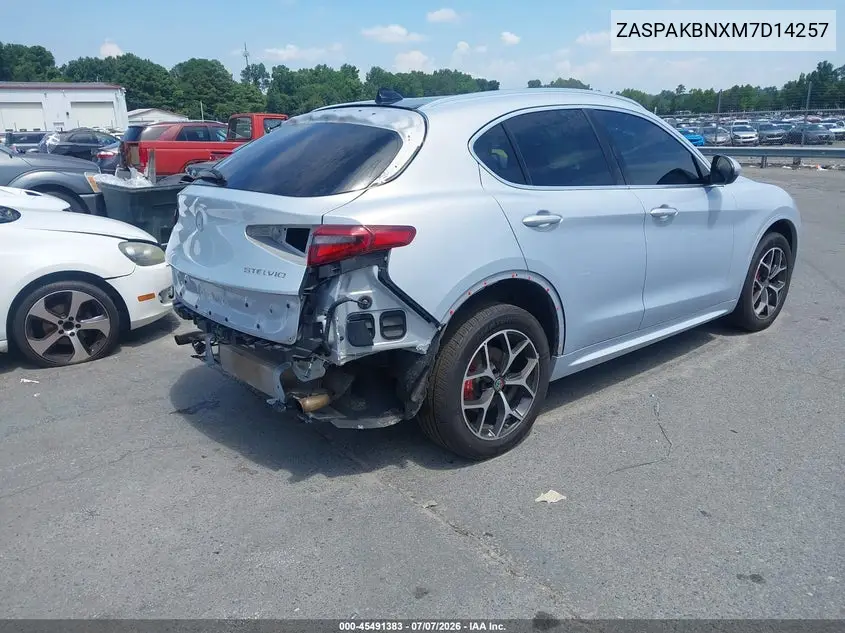 2021 Alfa Romeo Stelvio Ti Awd VIN: ZASPAKBNXM7D14257 Lot: 45491383