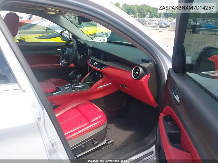 2021 Alfa Romeo Stelvio Ti Awd VIN: ZASPAKBNXM7D14257 Lot: 45491383