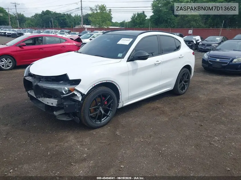 2021 Alfa Romeo Stelvio Ti Awd VIN: ZASPAKBN0M7D13652 Lot: 45494041
