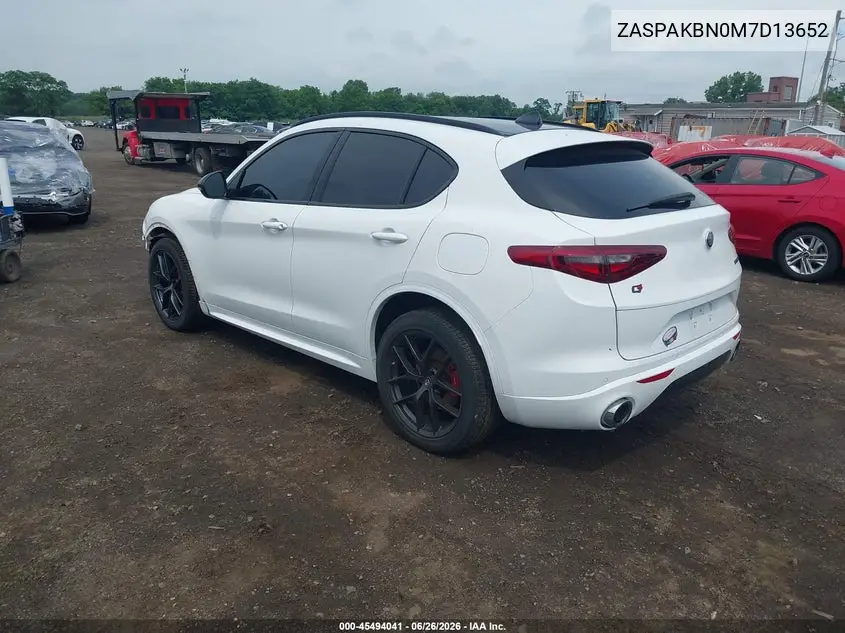 2021 Alfa Romeo Stelvio Ti Awd VIN: ZASPAKBN0M7D13652 Lot: 45494041