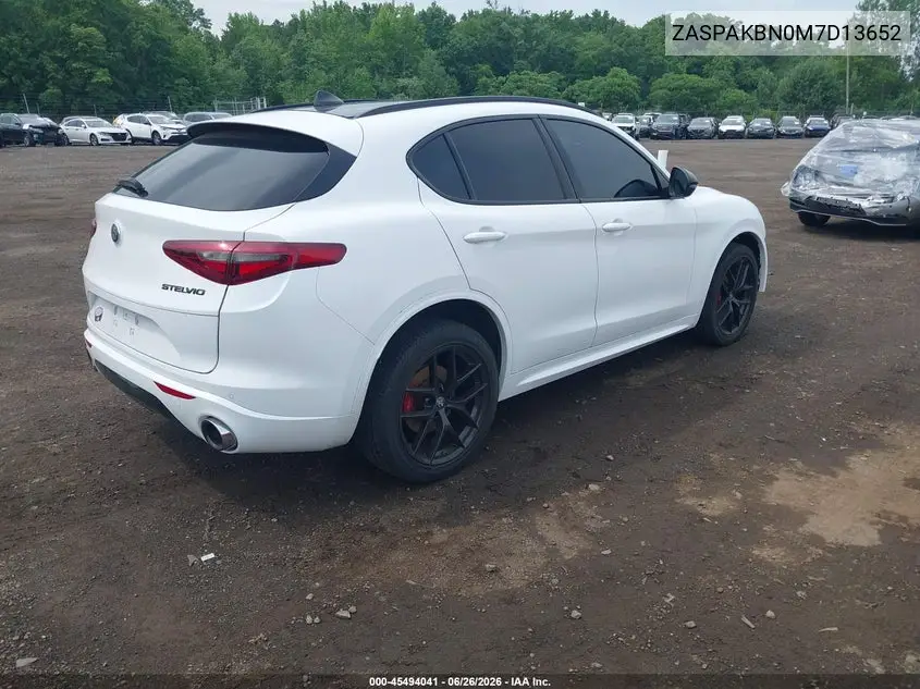 2021 Alfa Romeo Stelvio Ti Awd VIN: ZASPAKBN0M7D13652 Lot: 45494041