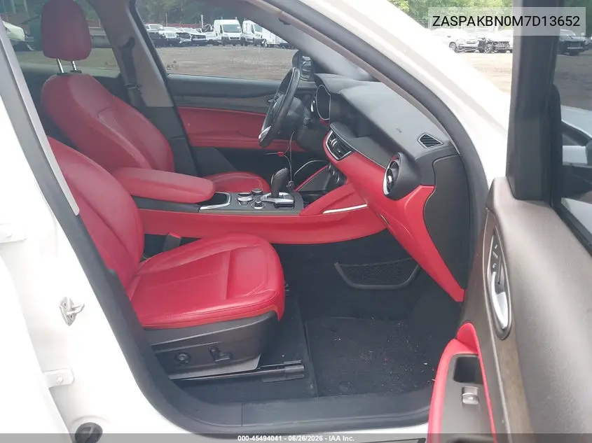2021 Alfa Romeo Stelvio Ti Awd VIN: ZASPAKBN0M7D13652 Lot: 45494041