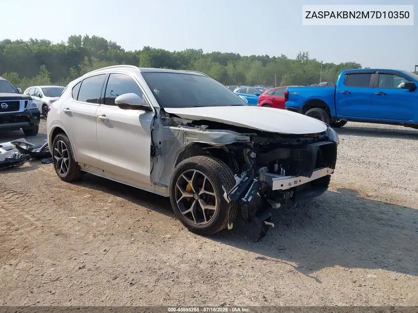 2021 Alfa Romeo Stelvio Ti Awd VIN: ZASPAKBN2M7D10350 Lot: 45595255
