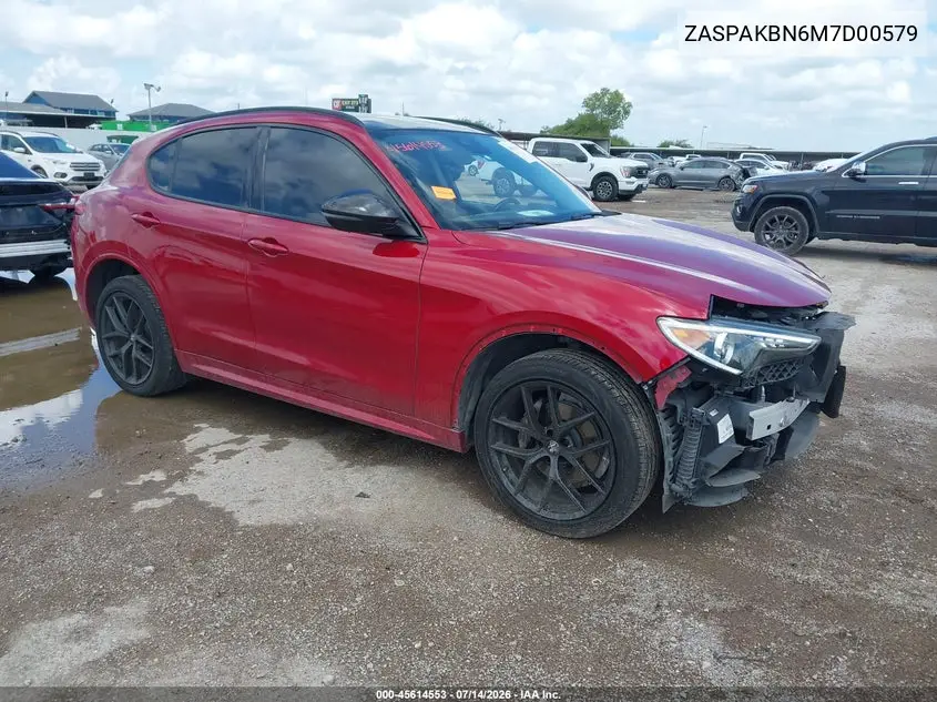 2021 Alfa Romeo Stelvio Ti Awd VIN: ZASPAKBN6M7D00579 Lot: 45614553