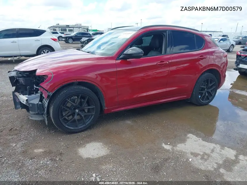 2021 Alfa Romeo Stelvio Ti Awd VIN: ZASPAKBN6M7D00579 Lot: 45614553