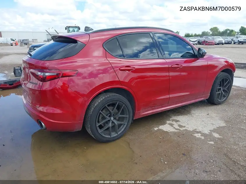 2021 Alfa Romeo Stelvio Ti Awd VIN: ZASPAKBN6M7D00579 Lot: 45614553
