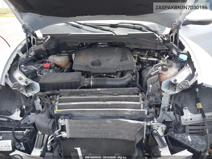 2022 Alfa Romeo Stelvio Ti Awd VIN: ZASPAKBN3N7D30186 Lot: 45059352