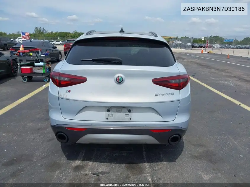 2022 Alfa Romeo Stelvio Ti Awd VIN: ZASPAKBN3N7D30186 Lot: 45059352