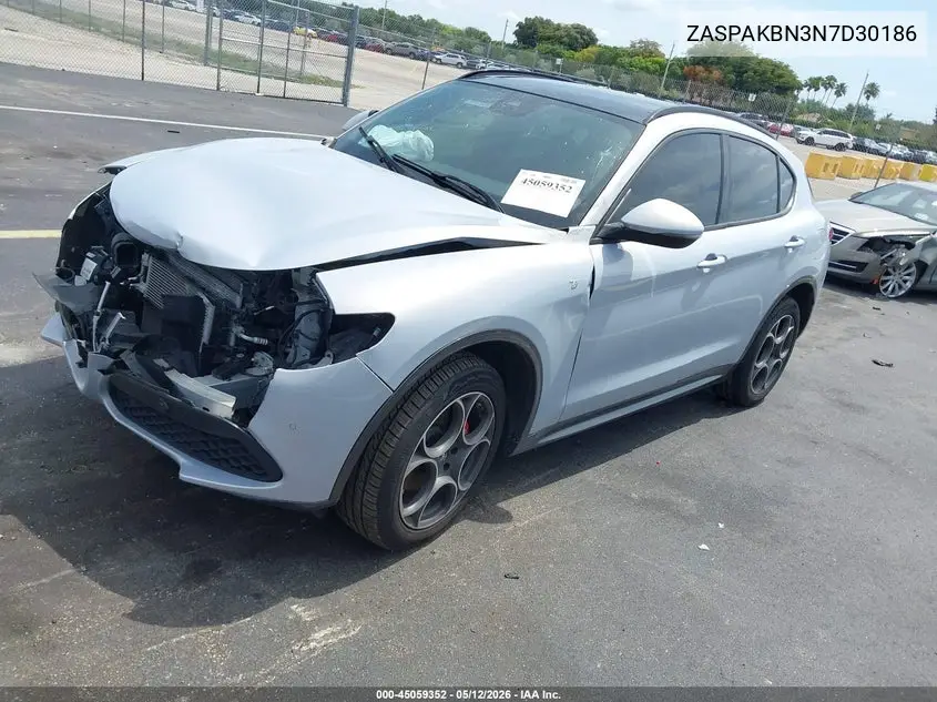 2022 Alfa Romeo Stelvio Ti Awd VIN: ZASPAKBN3N7D30186 Lot: 45059352