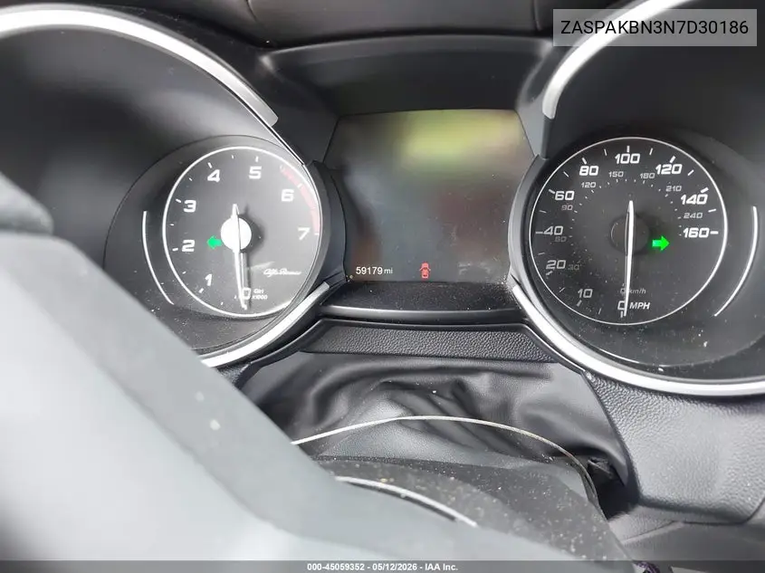 2022 Alfa Romeo Stelvio Ti Awd VIN: ZASPAKBN3N7D30186 Lot: 45059352