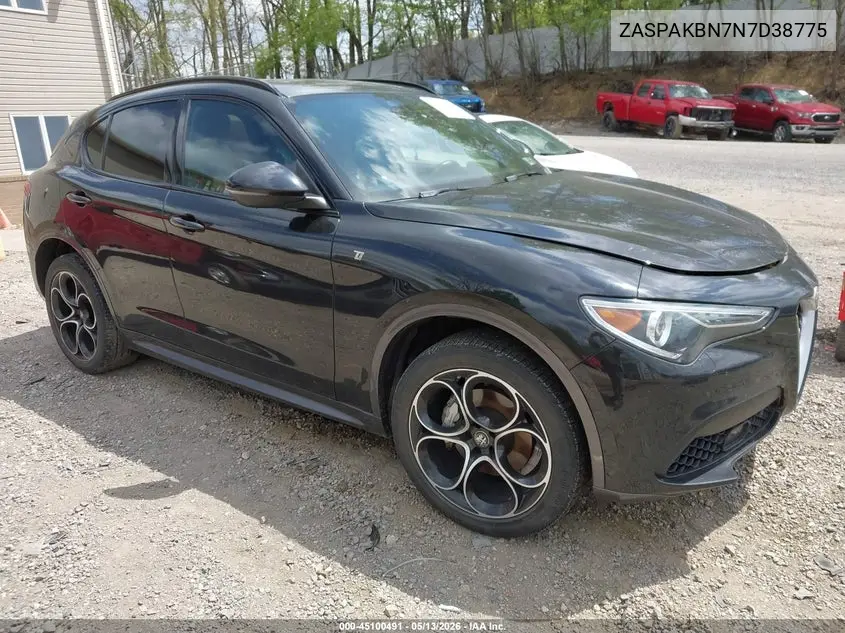 2022 Alfa Romeo Stelvio Ti Awd VIN: ZASPAKBN7N7D38775 Lot: 45100491