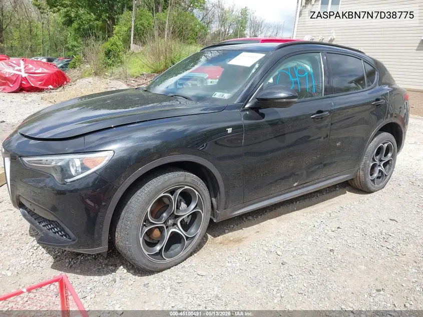 2022 Alfa Romeo Stelvio Ti Awd VIN: ZASPAKBN7N7D38775 Lot: 45100491