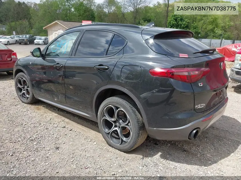 2022 Alfa Romeo Stelvio Ti Awd VIN: ZASPAKBN7N7D38775 Lot: 45100491