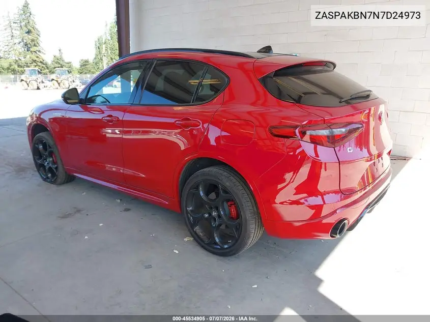 2022 Alfa Romeo Stelvio Veloce Ti Awd VIN: ZASPAKBN7N7D24973 Lot: 45534905