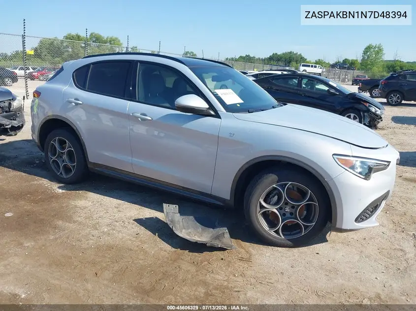 2022 Alfa Romeo Stelvio Ti Awd VIN: ZASPAKBN1N7D48394 Lot: 45606329