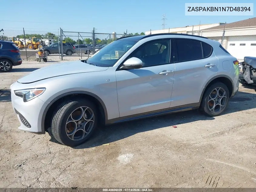 2022 Alfa Romeo Stelvio Ti Awd VIN: ZASPAKBN1N7D48394 Lot: 45606329