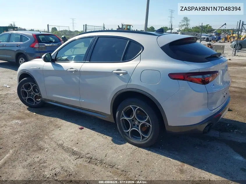 2022 Alfa Romeo Stelvio Ti Awd VIN: ZASPAKBN1N7D48394 Lot: 45606329