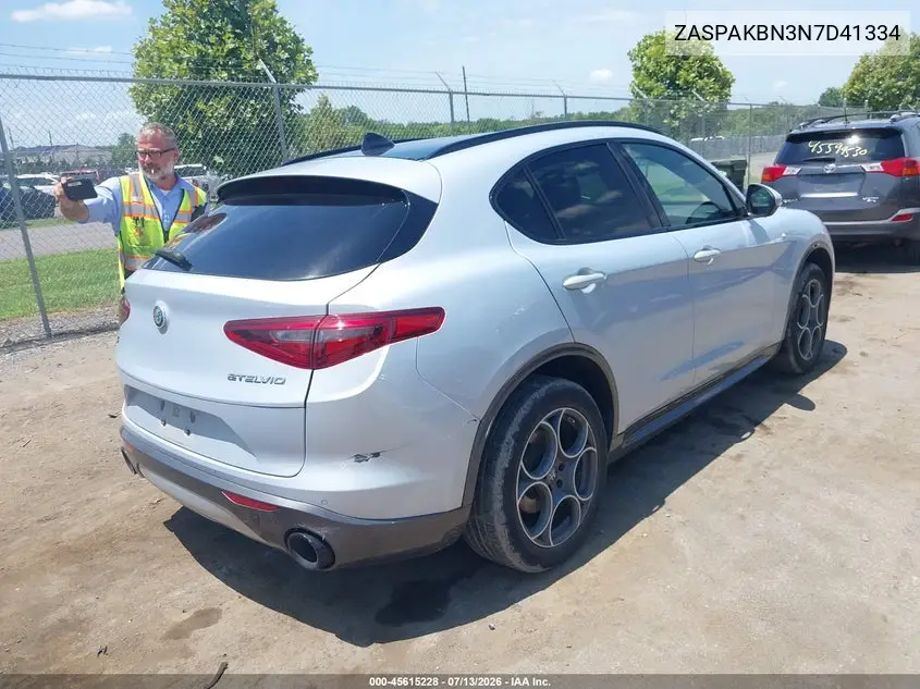 2022 Alfa Romeo Stelvio Ti Awd VIN: ZASPAKBN3N7D41334 Lot: 45615228