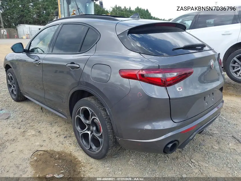 2022 Alfa Romeo Stelvio Veloce Ti Awd VIN: ZASPAKBN5N7D36796 Lot: 45659921