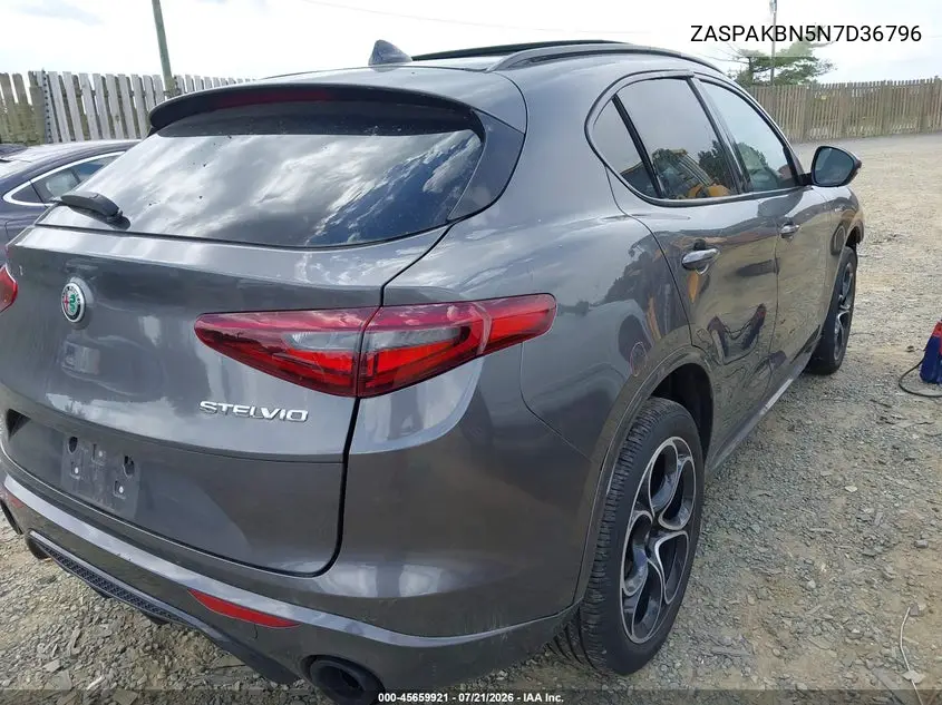 2022 Alfa Romeo Stelvio Veloce Ti Awd VIN: ZASPAKBN5N7D36796 Lot: 45659921