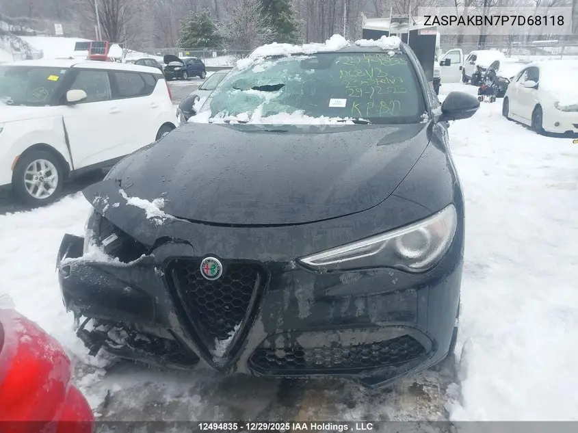 2023 Alfa Romeo Stelvio Ti Veloce Awd VIN: ZASPAKBN7P7D68118 Lot: 12494835