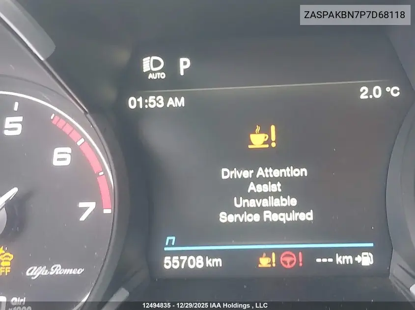 2023 Alfa Romeo Stelvio Ti Veloce Awd VIN: ZASPAKBN7P7D68118 Lot: 12494835