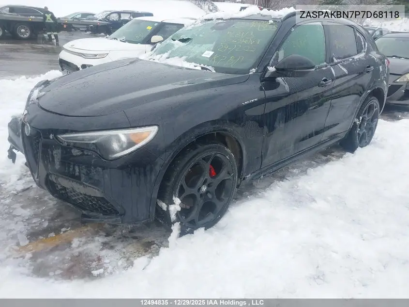 2023 Alfa Romeo Stelvio Ti Veloce Awd VIN: ZASPAKBN7P7D68118 Lot: 12494835