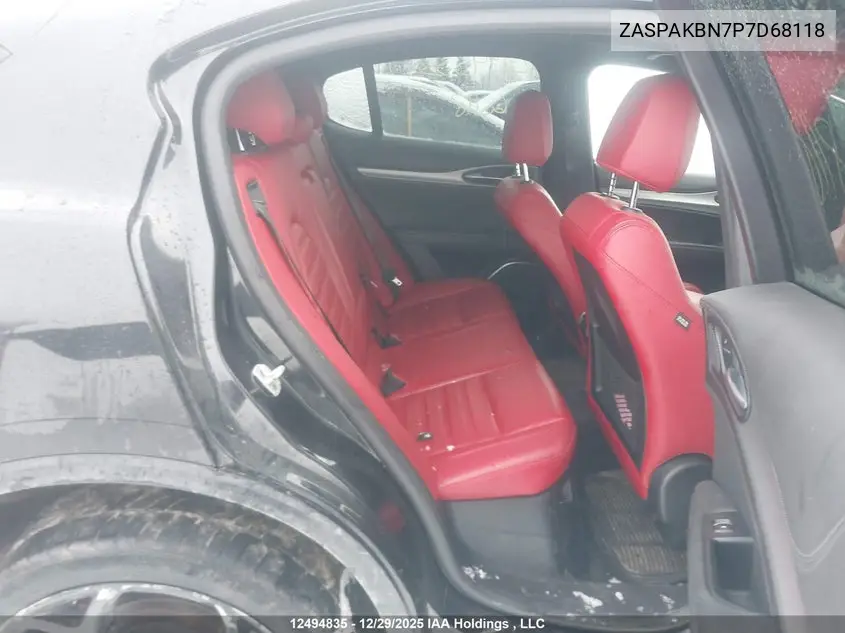 2023 Alfa Romeo Stelvio Ti Veloce Awd VIN: ZASPAKBN7P7D68118 Lot: 12494835