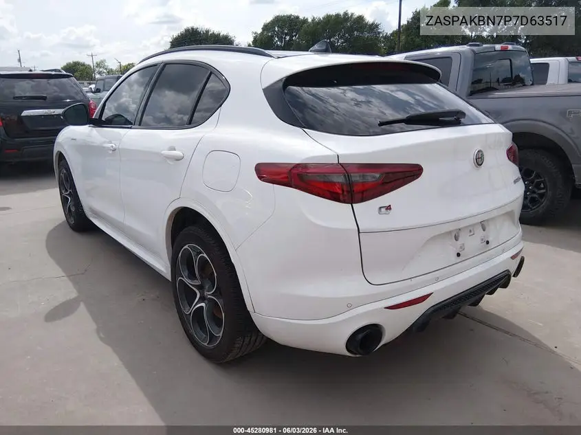 2023 Alfa Romeo Stelvio Veloce Awd VIN: ZASPAKBN7P7D63517 Lot: 45280981