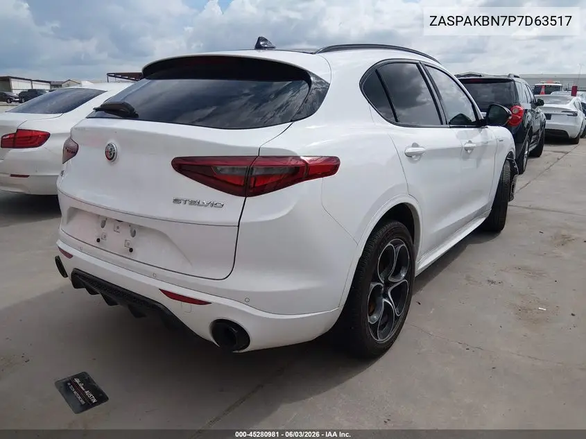 2023 Alfa Romeo Stelvio Veloce Awd VIN: ZASPAKBN7P7D63517 Lot: 45280981