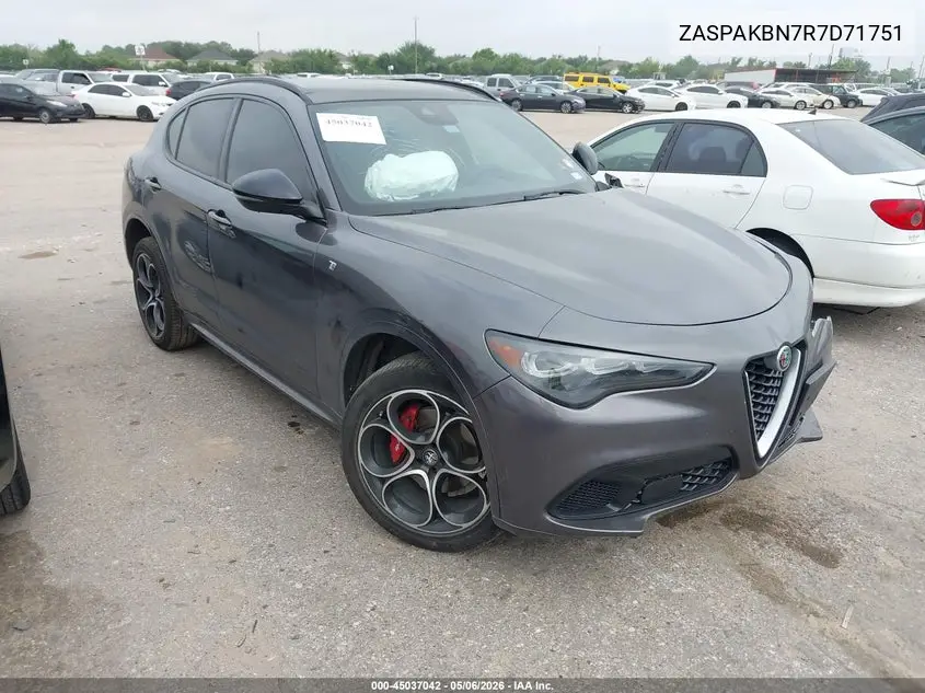 2024 Alfa Romeo Stelvio Ti Awd VIN: ZASPAKBN7R7D71751 Lot: 45037042
