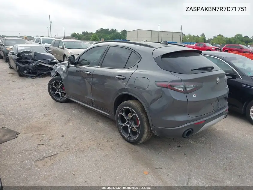 2024 Alfa Romeo Stelvio Ti Awd VIN: ZASPAKBN7R7D71751 Lot: 45037042