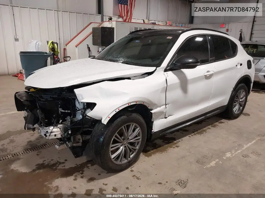 2024 Alfa Romeo Stelvio Sprint Awd VIN: ZASPAKAN7R7D84792 Lot: 45375411