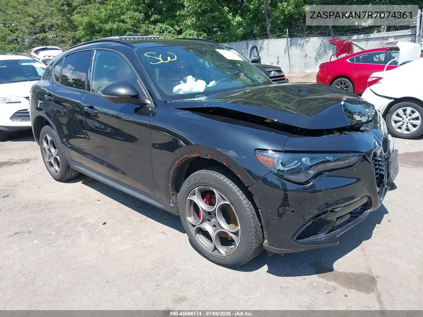 2024 Alfa Romeo Stelvio Sprint Awd VIN: ZASPAKAN7R7D74361 Lot: 45566174