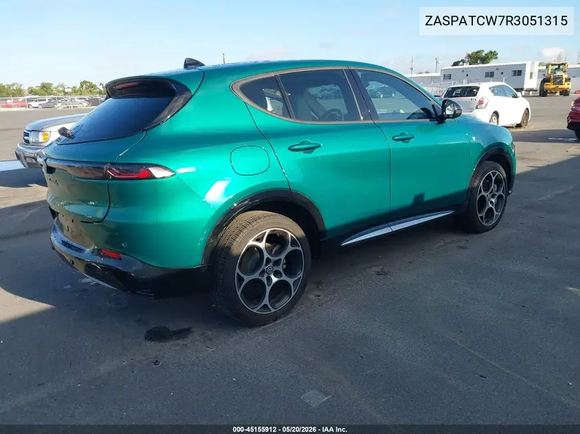 2024 Alfa Romeo Tonale Ti Eawd VIN: ZASPATCW7R3051315 Lot: 45155912