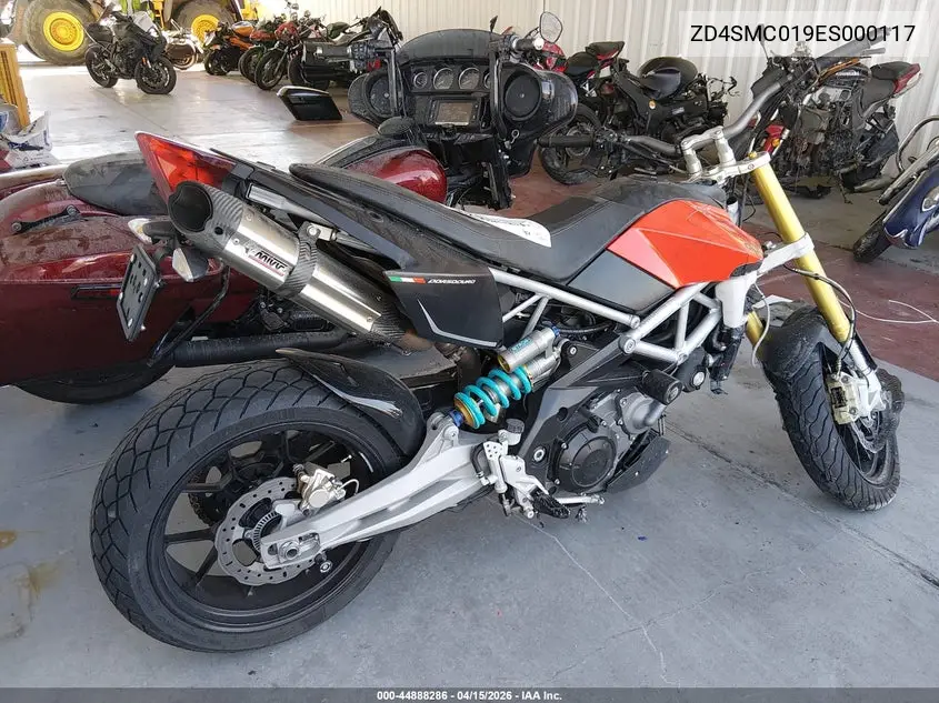 2014 Aprilia Dorsoduro 750 VIN: ZD4SMC019ES000117 Lot: 44888286