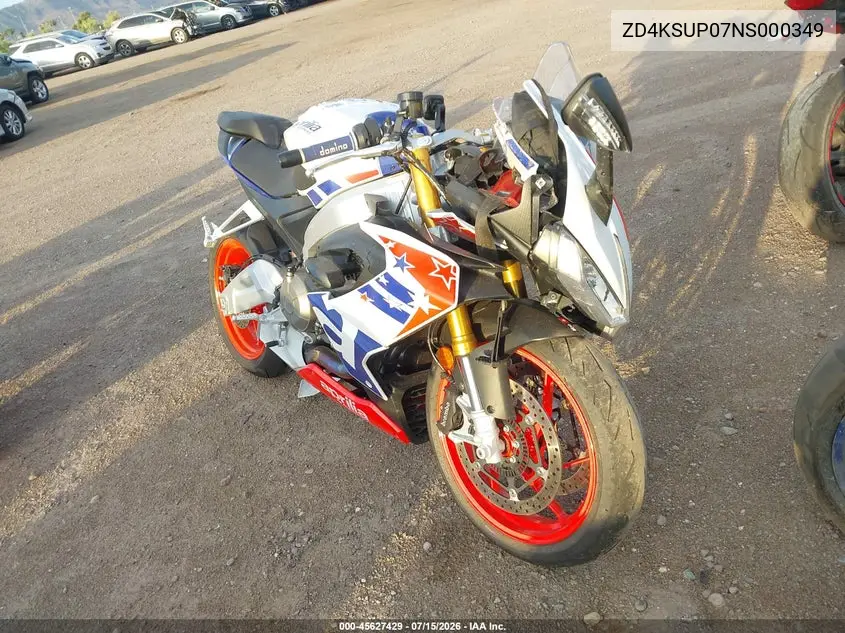 2022 Aprilia Rs 660 Factory Limited Edition VIN: ZD4KSUP07NS000349 Lot: 45627429